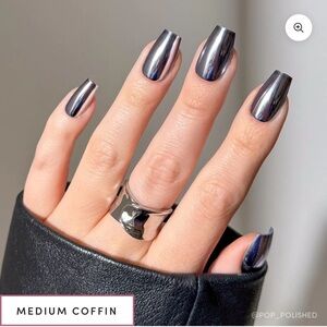 Glamnetic Gunmetal Press On Nails